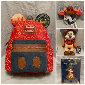 NEW Disney Mickey Mouse Main Attraction Thunder Railroad Plush Pin Ear Loungefly